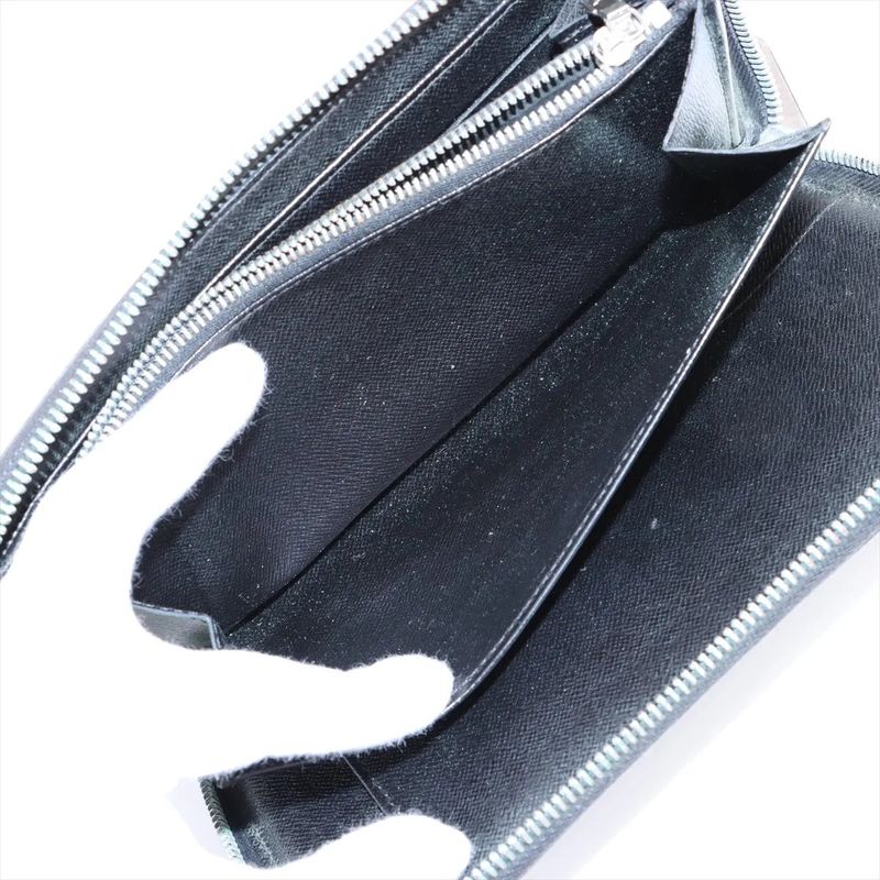 Louis Vuitton Damier Graphite Zippy Organizer N63077 Leather Long Wallet Round