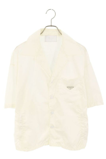 Prada Sc449 Re-nylon Triangle Plate Short Sleeve Shirt Men's L