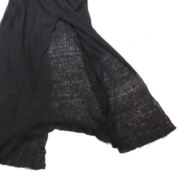 Unused 23ss Christian Dior Tiered Frill Linen Knit Dress Long Logo Embroidery