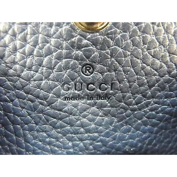 Gucci Coin Case Navy Leather — view 2