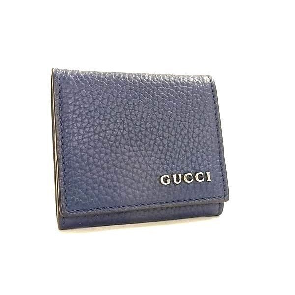 Gucci Coin Case Navy Leather