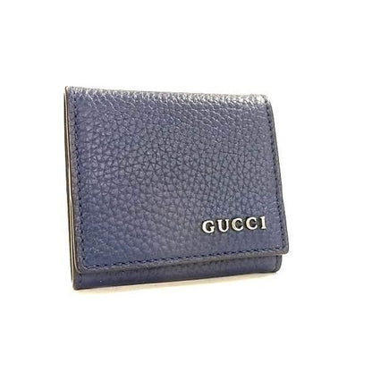 Gucci Coin Case Navy Leather
