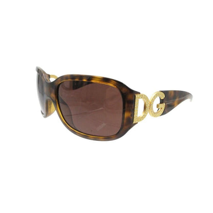Dolce & Gabbana Sunglasses 60 DG Logo Stone Decoration Tortoiseshell Eyewear
