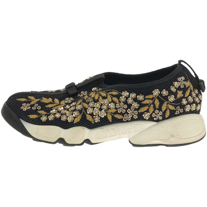 Christian Dior Fusion Flour Sequined Jacquard Sneakers Black 36