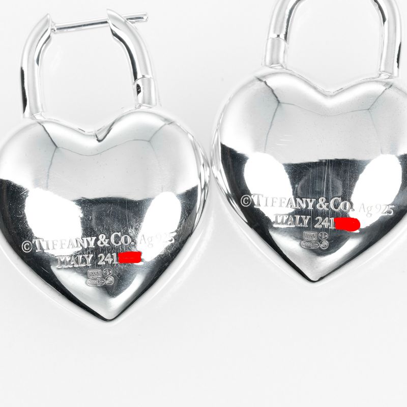 Tiffany & Co Return To Tiffany & Co Full Heart 925 Silver Ladies 21.82g Earrings