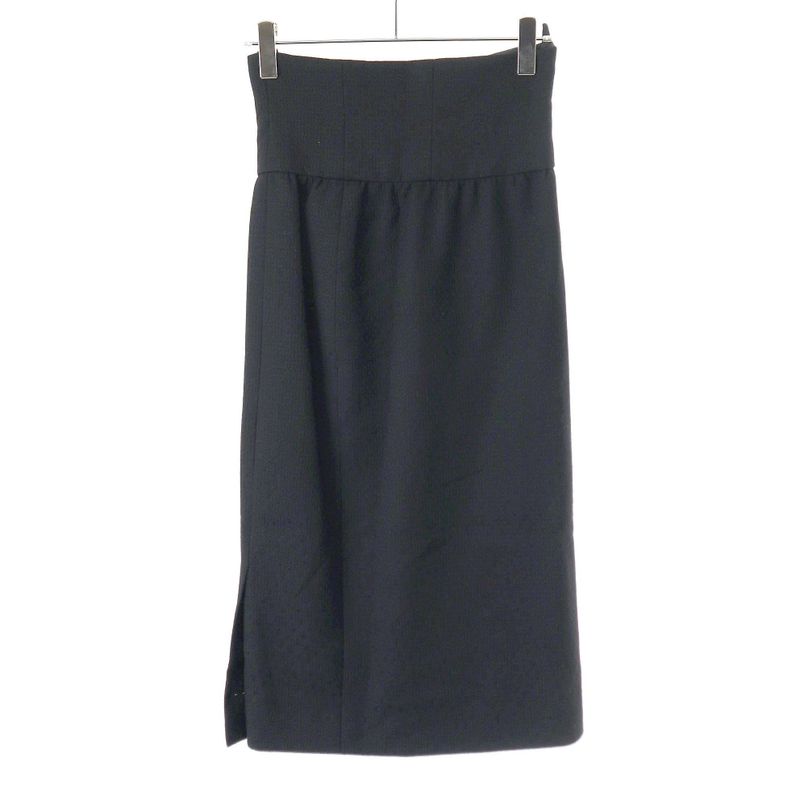 Chanel Vintage Jacket&skirt Vintage Setup Black 38