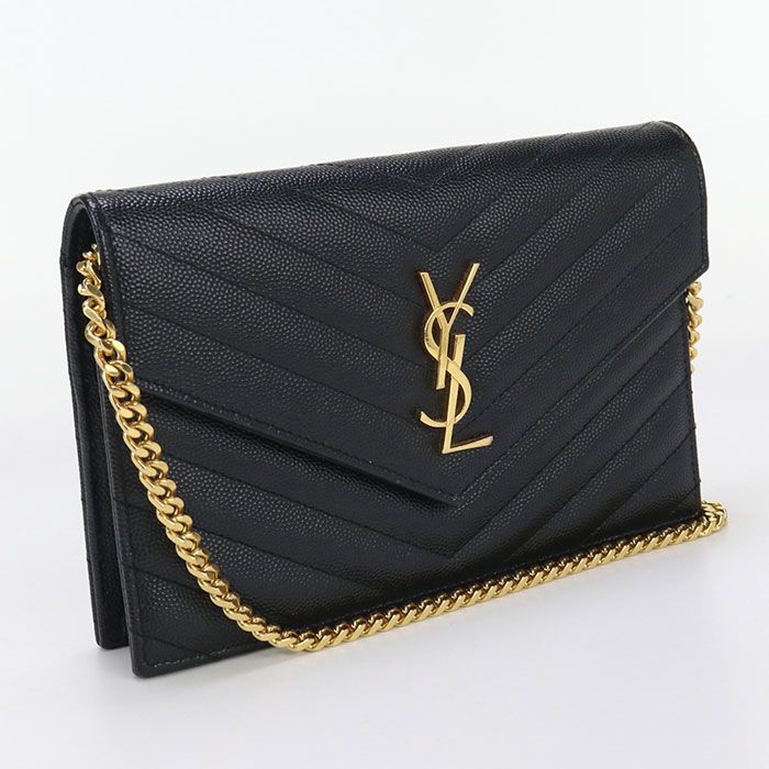 Saint Laurent Envelope Cassandra 393953 Chain Wallet Calf Ladies