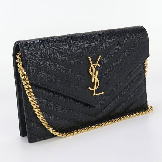 Saint Laurent Envelope Cassandra 393953 Chain Wallet Calf Ladies