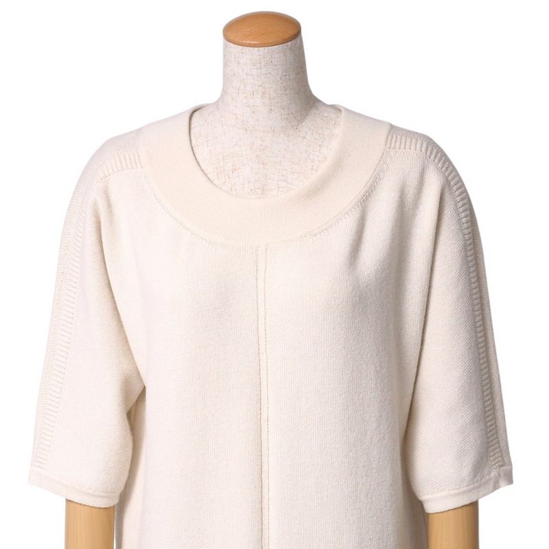 Hermes Dress Size 34 Total Cashmere Knit Dress Tunic H Logo Decoration Made In