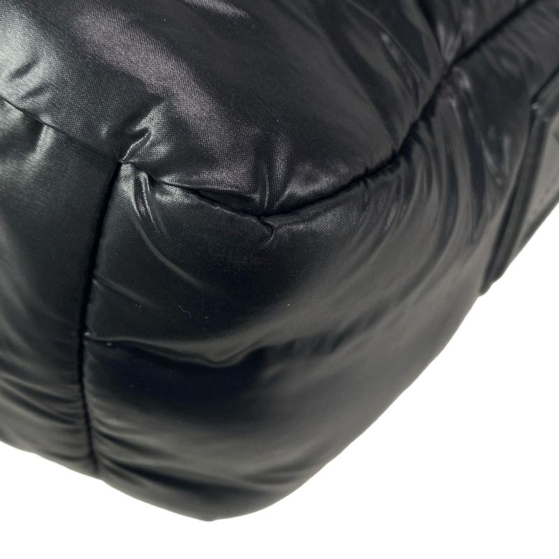 Chanel Shoulder Bag Coco Cocoon A48616 Black Silver Hardware Leather