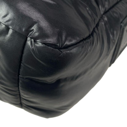 Chanel Shoulder Bag Coco Cocoon A48616 Black Silver Hardware Leather