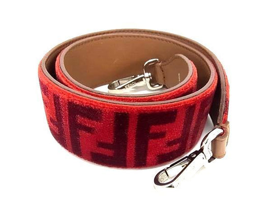 Fendi Zucca Pattern Strap You Bag Shoulder Strap Shoulder Strap Red
