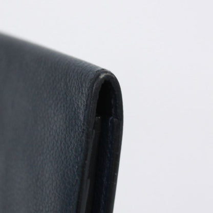 Hermes Long Wallet Evercolor Leather Navy Wallet