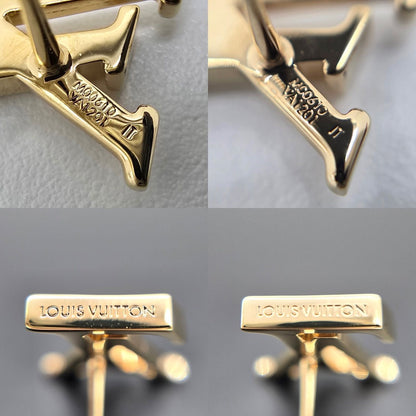 Louis Vuitton Earrings LV Iconic Initial Gold Color Metal — view 6