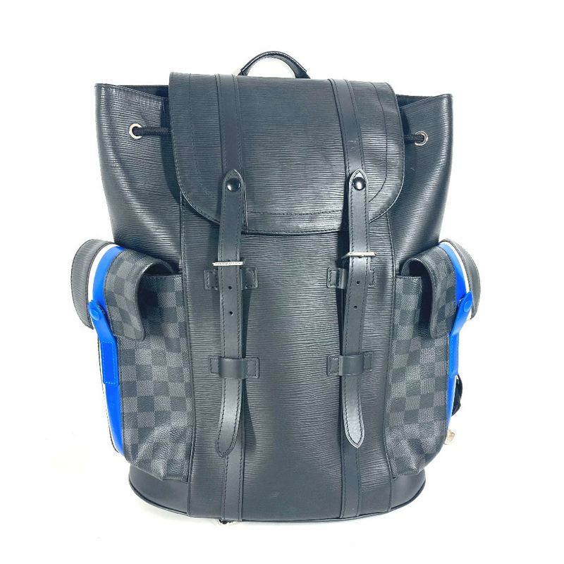 Louis Vuitton Backpack Sac Christopher PM M56600 Damier Graphite Canvas Black