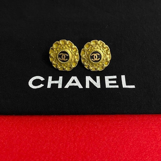 Chanel Vintage 94 Coco Mark Earrings Ear Cuff Accessory