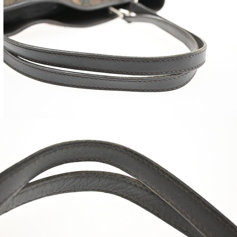 Gucci Tote Bag Canvas Leather Brown 07bs193