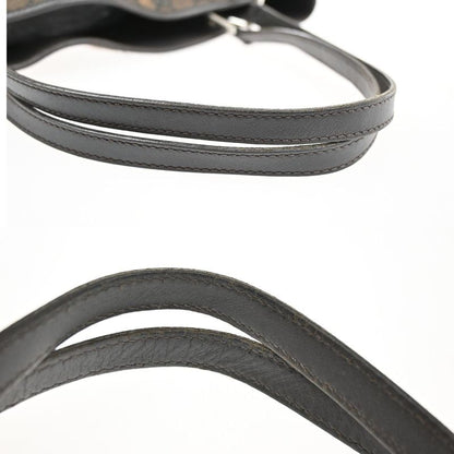 Gucci Tote Bag Canvas Leather Brown 07bs193