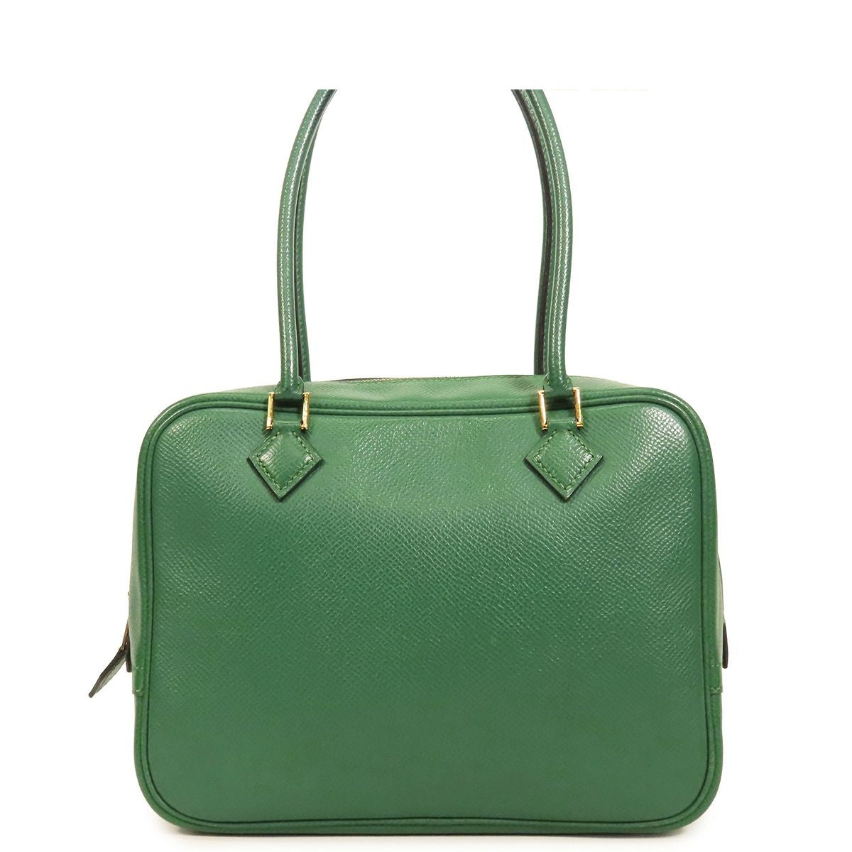 Hermes Mini Plume 20 Vert Bengal Gold Courchevel Handbag