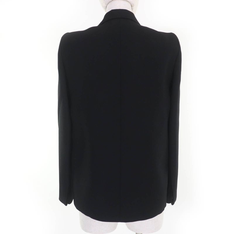 Balenciaga 623044 100% Wool Power Shoulder Tailored Jacket Black 34 Hanger Made