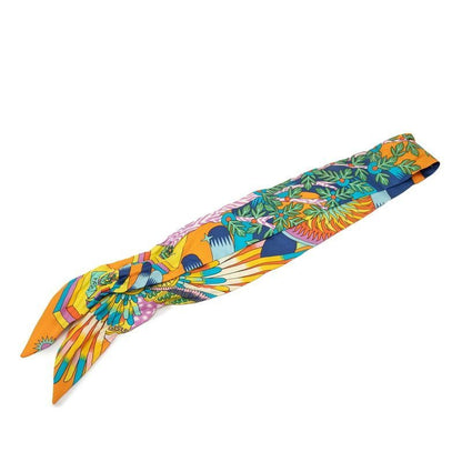 Hermes Twilly la Source de Pegase Scarf Multicolor Silk