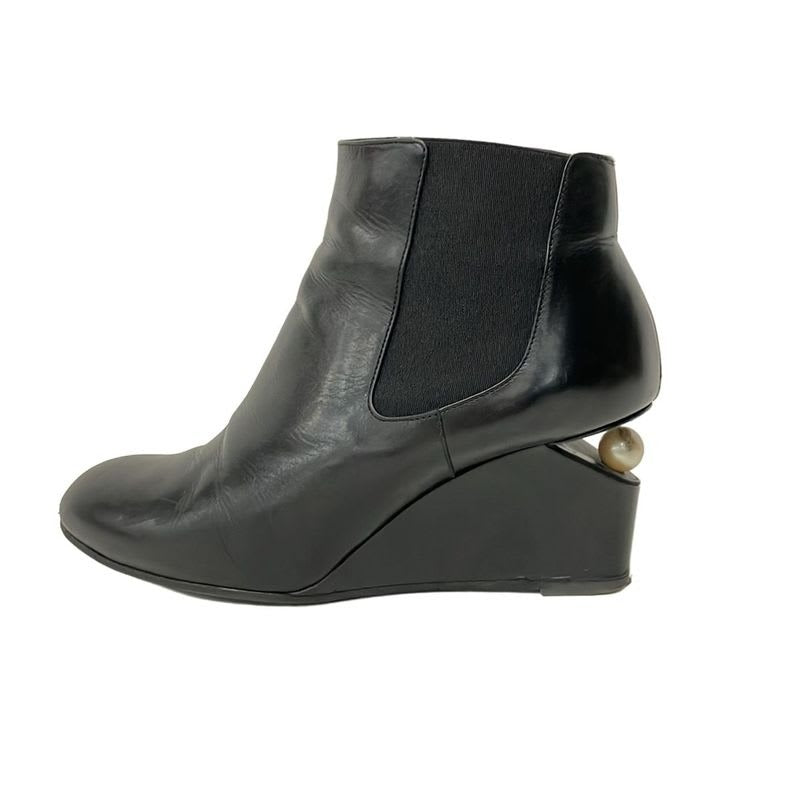 Chanel Short Boots Black Side Gore