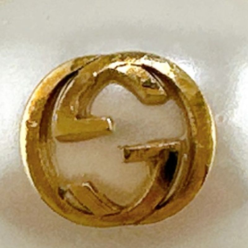 Gucci GG S Size Chain Effect Ring Flower Ring Gucci Gold
