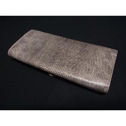 Bvlgari Wallet Beige Gold Leather Logo Clip — view 3
