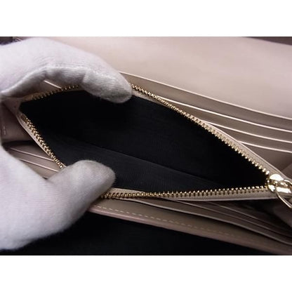 Bvlgari Wallet Beige Gold Leather Logo Clip — view 6