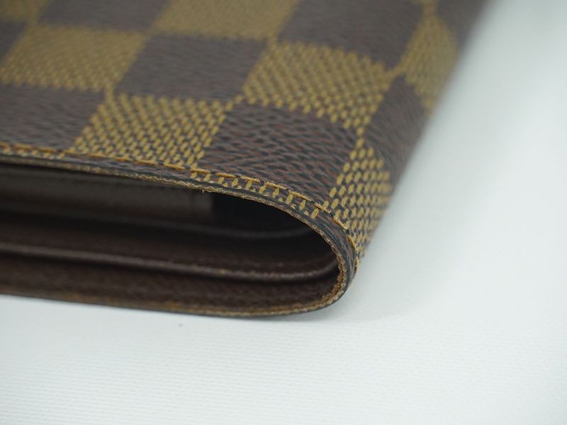 Authentic Louis Vuitton LV Portobier Carte Cles Di Monet Damier Ebène Fold
