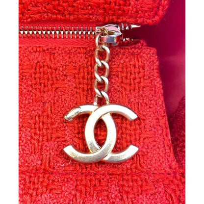 Chanel Tweed Tote Bag 29111338 Serial Sticker Zip Shopping Bag Gold Hardware