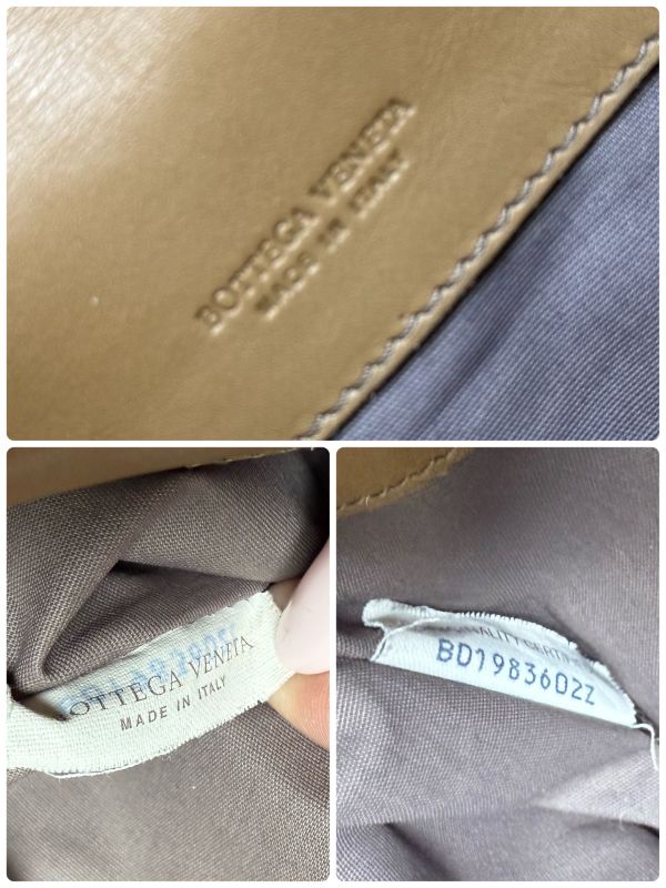 Bottega Veneta Leather Clutch Bag Beige Gold Hardware Ladies Brand Bag Party Bag