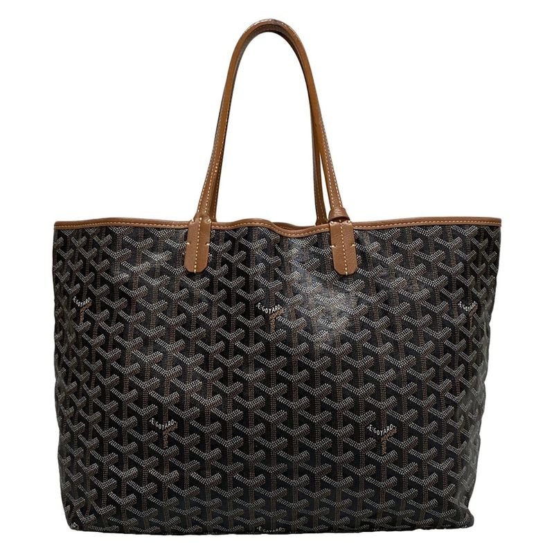 Goyard Tote Bag Saint Louis PM Black×brown Leather
