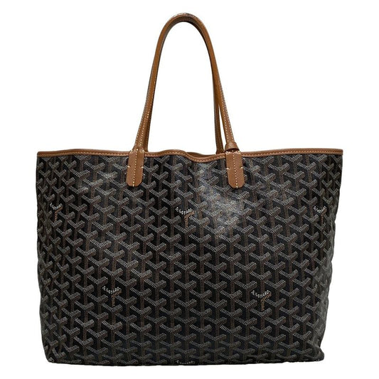 Goyard Tote Bag Saint Louis PM Black×brown Leather