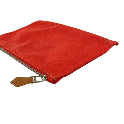 Hermes Pouch Yachting Pouch PM Red Leather
