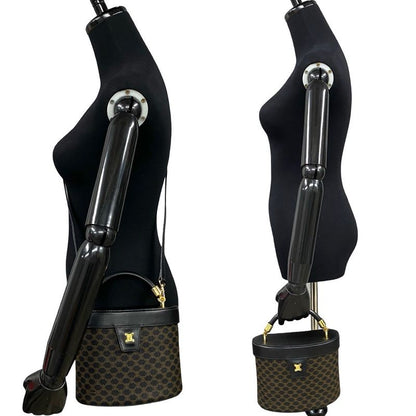 Celine Macadam Blason Pattern Triomphe Logo Hardware Leather 2-Way