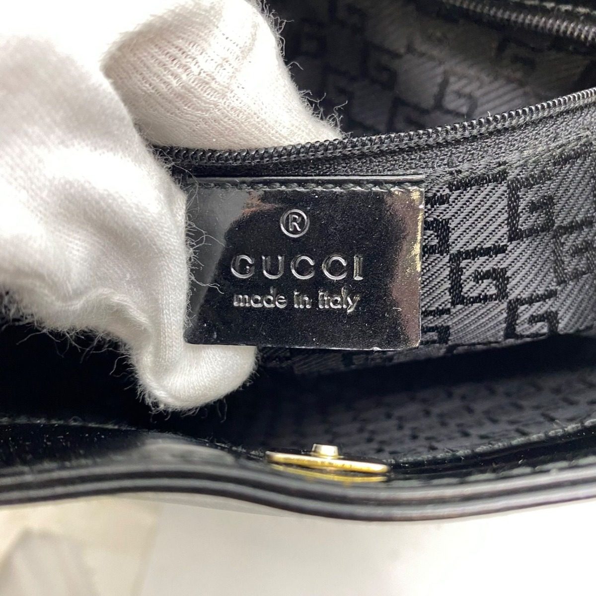 Gucci Bag Shoulder GG Canvas Sherry Black Formal Graduation Enrollment — view 13