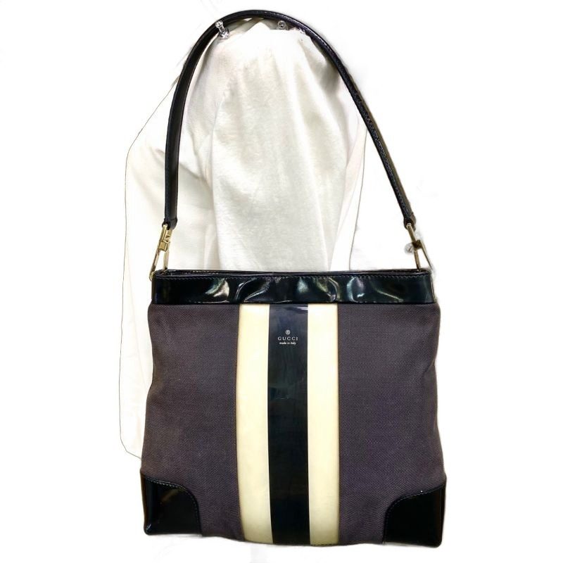 Gucci Bag Shoulder GG Canvas Sherry Black Formal Graduation Enrollment