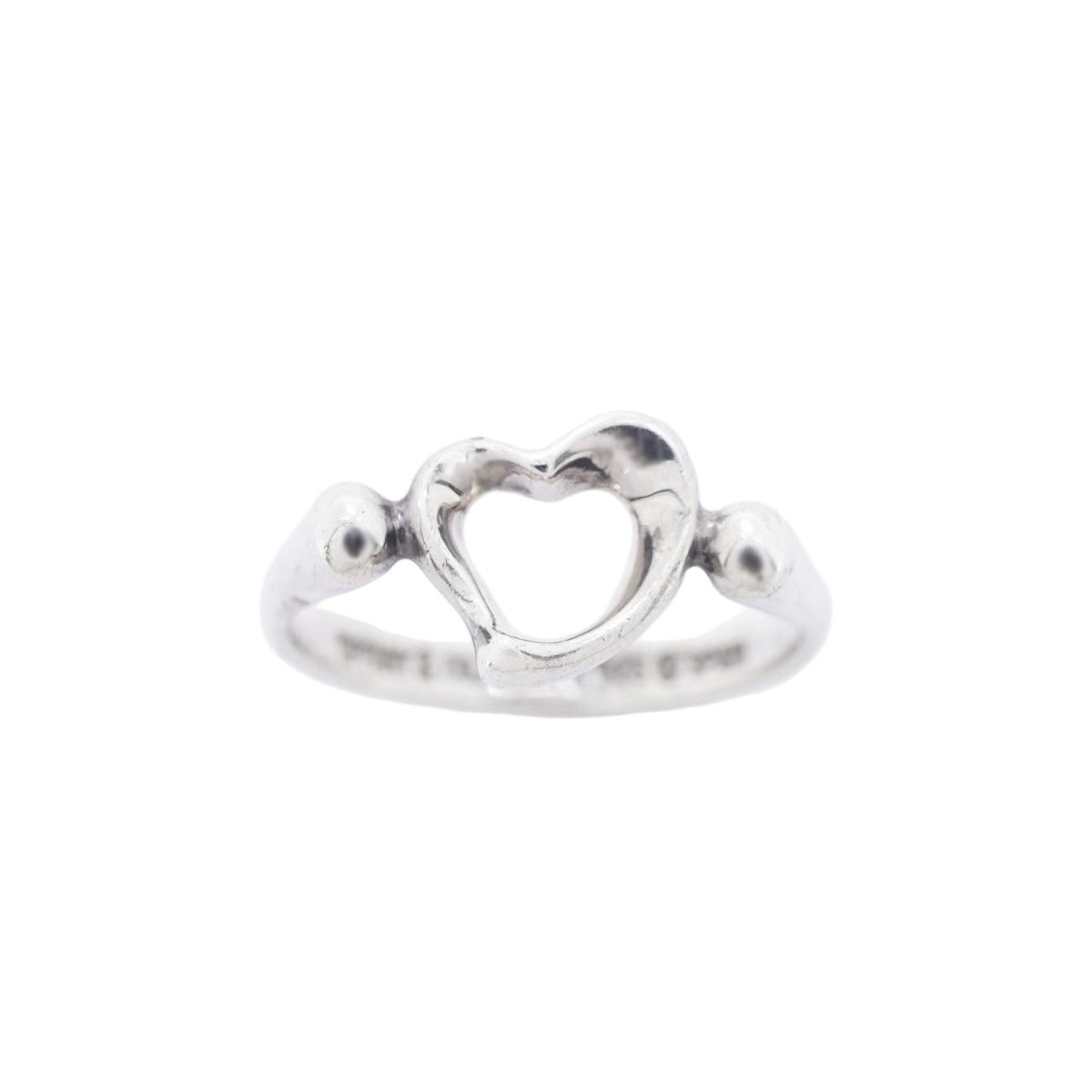 Tiffany & Co Ring Open Heart 925 Sterling Silver — view 2