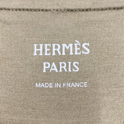 Hermes Dress Khaki Cotton Embroidery Chaine D'ancre