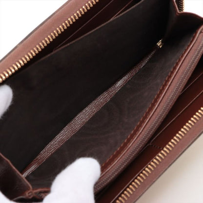 Gucci GG Supreme FAKE NOT PVC × Leather Round Zip Wallet Long Wallet 636169