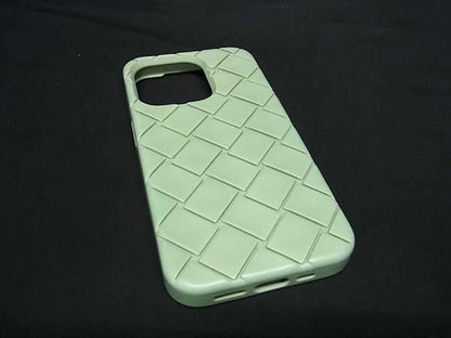 Bottega Veneta Intrecciato Rubber Iphone 14pro Compatible Phone Case In Light
