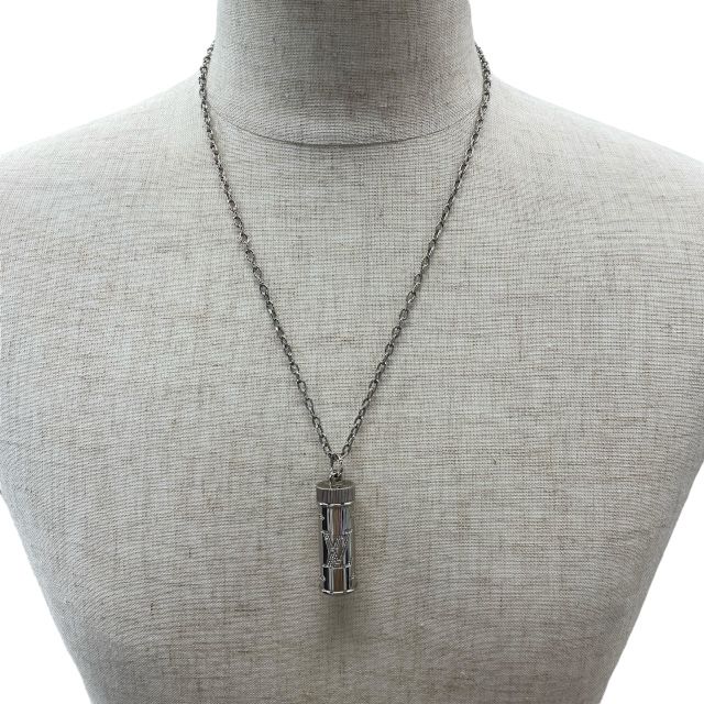 Louis Vuitton M68248 Monogram Strass Pill Case Necklace Pendant Chain Logo
