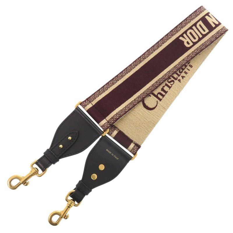 Christian Dior Shoulder Strap Canvas Bordeaux Red 0295