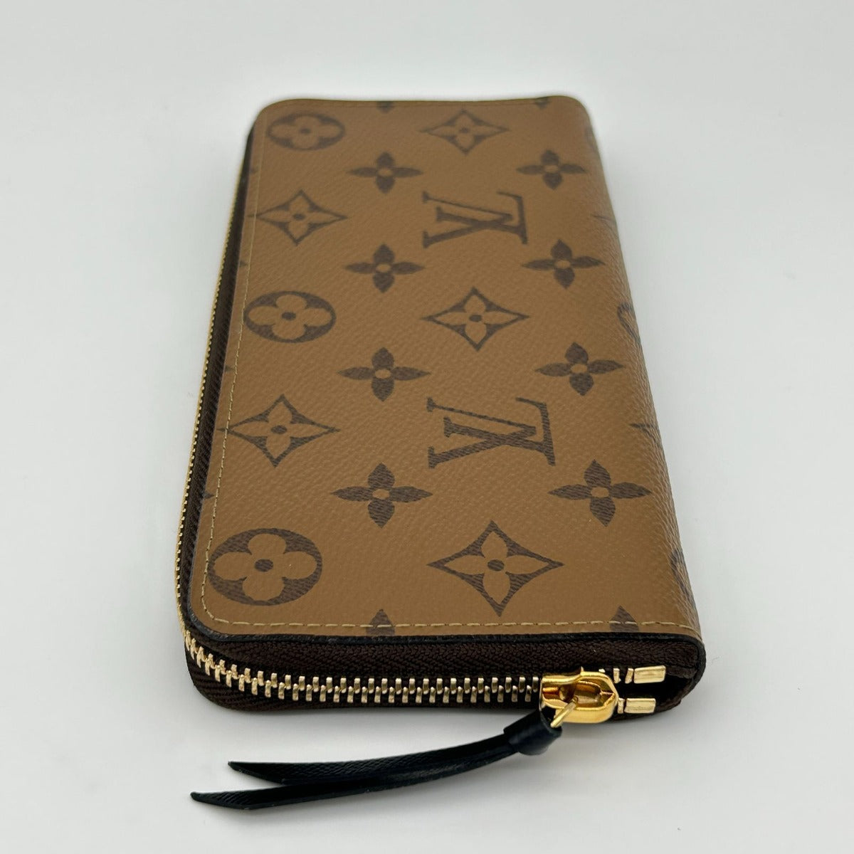 Louis Vuitton Monogram Wallet Portefeuille Clemence Reverse Brown — view 4