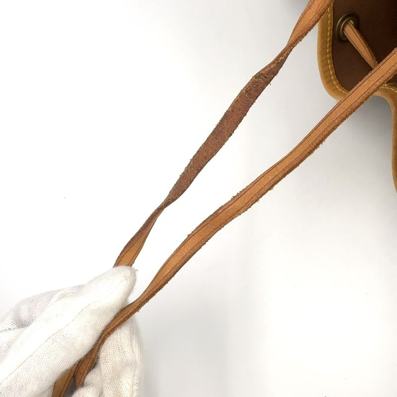 Louis Vuitton Noe Monogram Leather × PVC Brown Shoulder Bag Gold M42224