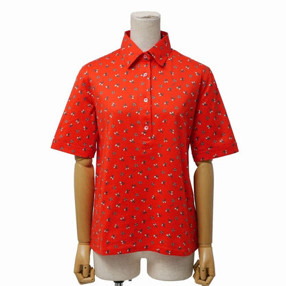 Celine Vintage Short Sleeve Shirt 42 Half Button Pullover Sweater
