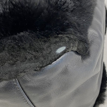 Chanel Shoulder Bag Lambskin Black Silver Hardware Women