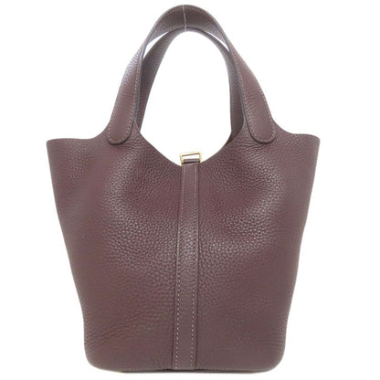 Hermes Picotin Lock PM Rouge Cellier Gold Hardware Handbag Taurillon Women