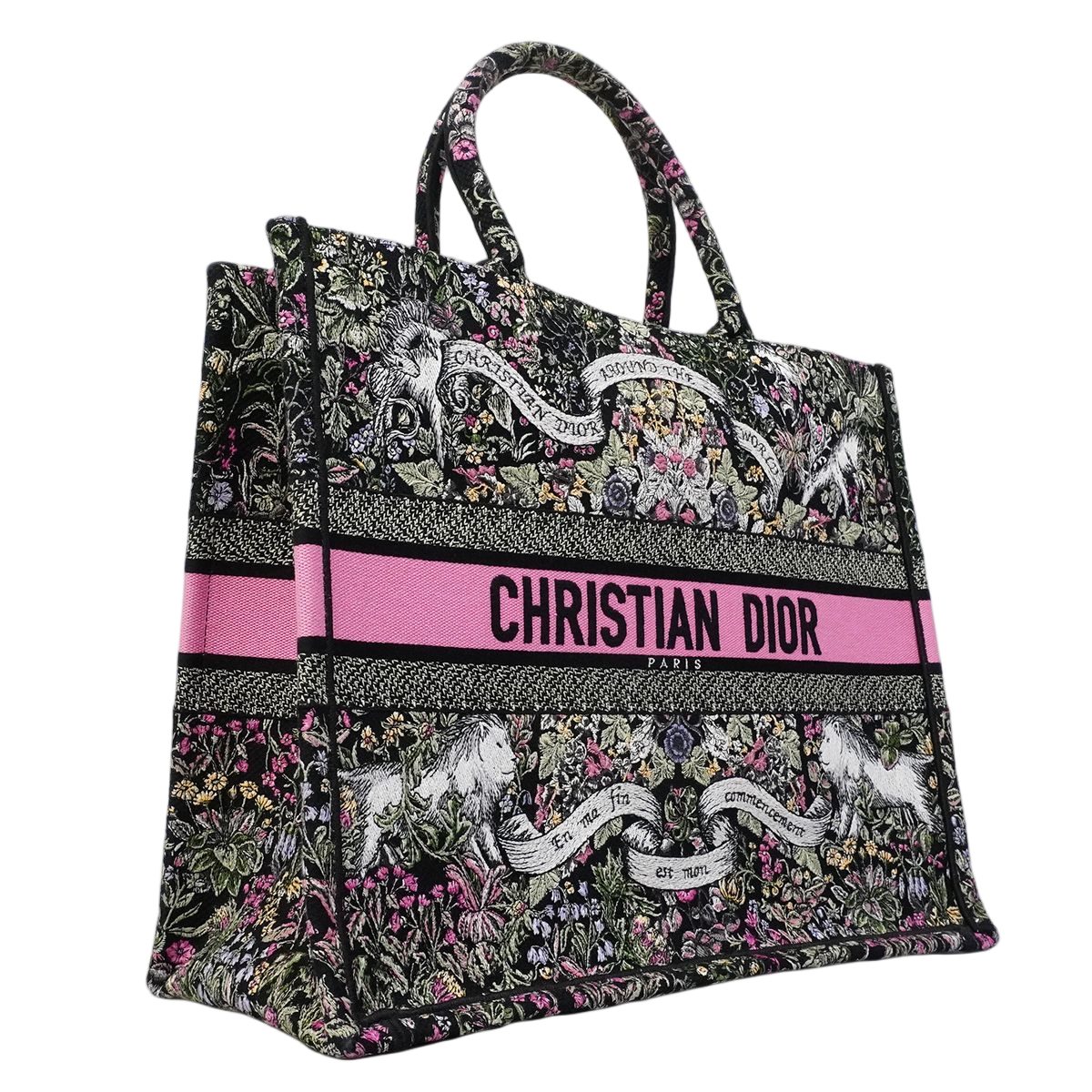 Dior Tote Book Canvas Black Multicolor — view 2